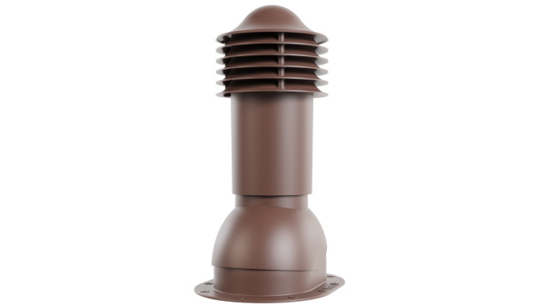 Труба вентиляционная Viotto, для готовой мягкой и фальцевой кровли, d-110мм, h-550мм, утепленная, коричневый шоколад (RAL 8017)