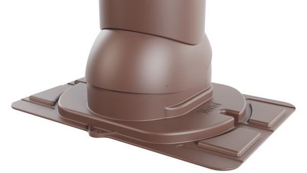 Труба вентиляционная Viotto с универсальным проходным элементом, d-125мм, утепленная, коричневый шоколад (RAL 8017)